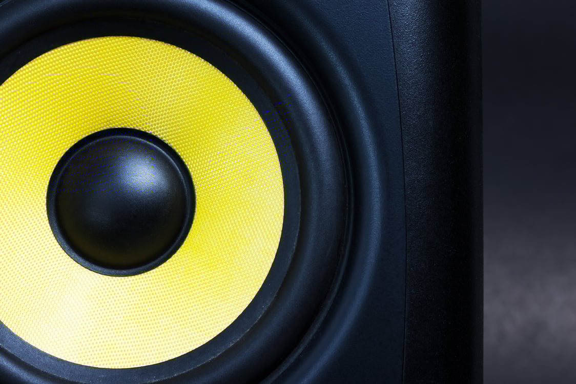 Audio speaker closeup
